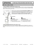 Preview for 17 page of Amerec AK11 Installation And Service Instructions Manual