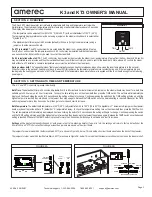 Предварительный просмотр 3 страницы Amerec K3 Owner'S Manual