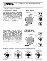 Предварительный просмотр 13 страницы Amerec Steamy 6.0A Installation And Operating Instructions Manual