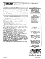 Предварительный просмотр 14 страницы Amerec Steamy 6.0A Installation And Operating Instructions Manual