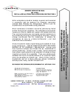 Preview for 1 page of Amerex 05602 Installation, Operating & Servicing Instructions