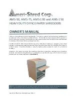 Ameri-Shred AMS-100 Owner'S Manual preview