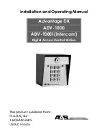 American access system ADV-1000 Installation And Operating Manual preview