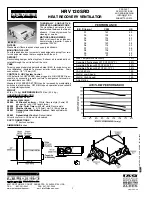 Preview for 2 page of American Aldes Heat Recovery Ventilator HRV 120SRD Installation Instructions Manual