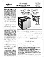 Preview for 4 page of American Aldes HRV 700SDD Product Specifications