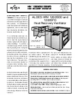 Предварительный просмотр 8 страницы American Aldes HRV 700SDD Product Specifications