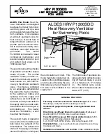 Preview for 11 page of American Aldes HRV 700SDD Product Specifications