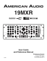 Preview for 1 page of American Audio 19MXR User Manual And Reference Manual