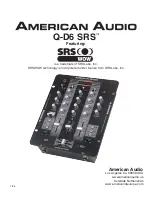 Предварительный просмотр 1 страницы American Audio 640282055895 Owner'S Manual