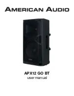 American Audio APX12 GO BT User Manual предпросмотр