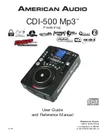 American Audio CDI-500 MP3 User Manual And Reference Manual предпросмотр