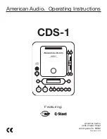 Preview for 1 page of American Audio CDS-1 Operating Instructions Manual