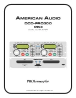 Preview for 1 page of American Audio DCD-PRO300 MKII Instruction Manual