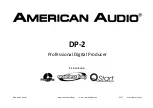 American Audio DP-2 User Manual And Reference Manual preview