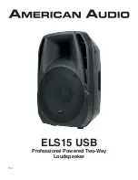 Preview for 1 page of American Audio ELS15 USB Manual