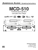 American Audio MCD-510 Operating Instructions Manual предпросмотр