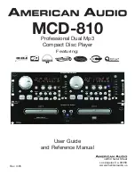 Preview for 1 page of American Audio MCD-810 User Manual And Reference Manual