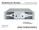 Preview for 1 page of American Audio Power Amplifier V5000plus User Instructions