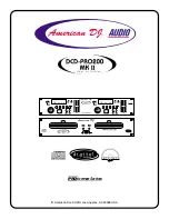 American Audio PROformer DCD-PR200 MK2 Manual preview