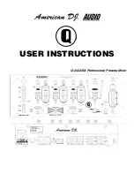 American Audio Q-2422 - AUTRE User Instructions предпросмотр