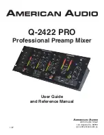 American Audio Q-2422 MKII Limited User Manual And Reference Manual предпросмотр