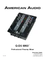 Предварительный просмотр 1 страницы American Audio Q-D5 User Manual