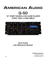 American Audio Q-SD User Manual preview