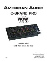 Preview for 1 page of American Audio Q-Spand Pro User Manual