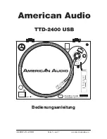 Предварительный просмотр 18 страницы American Audio TTD-2400 USB User Manual