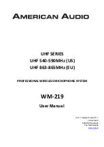 American Audio UHF 540-590MHz User Manual предпросмотр