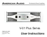 American Audio V-01 Plus Series User Instructions preview