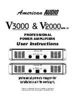 Preview for 1 page of American Audio V3000/V2000 User Instructions