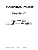 Preview for 1 page of American Audio Versadeck User Manual