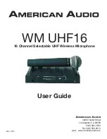 American Audio WM-UHF16 User Manual preview