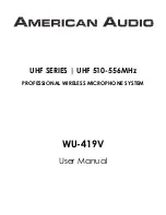 American Audio WU-419V User Manual предпросмотр