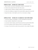 Preview for 12 page of American Audio WU-419V User Manual