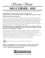 American Bath Factory Sistine Stone Neo Corner-Hnf Installation Manual preview