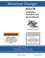 American Changer AC1178 Installation, Operation And Service Manual preview