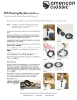 American Classic ISIS BEARING - REPLACEMENT Manual preview