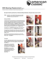 Preview for 2 page of American Classic ISIS BEARING - REPLACEMENT Manual