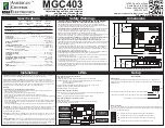 American Control Electronics MGC403 Manual preview