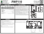 Предварительный просмотр 1 страницы American Control Electronics PWP110 Series Quick Start Manual