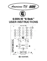 American DJ Audio Q-2221SX User Instructions preview