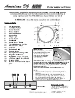 Preview for 2 page of American DJ Audio TTB-2010 User Instructions