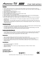 Preview for 4 page of American DJ Audio TTB-2010 User Instructions