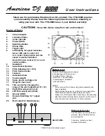 Предварительный просмотр 2 страницы American DJ Audio TTD-2500 User Instructions