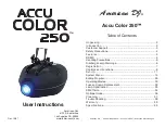 American DJ Accu Color 250 User Instruction preview