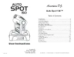 American DJ Auto Spot 150 User Instructions preview