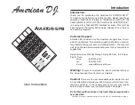 Preview for 1 page of American DJ AVIATOR-SP8 User Instructions