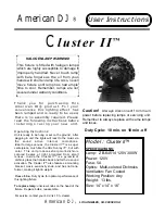American DJ Cluster II User Instructions preview